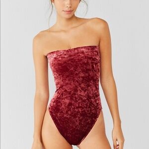 Womens Out From Under Urban Outfitters Burgundy Bodysuit